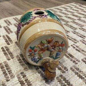 Reinh Merkelbach Mini Whiskey Barrel Decanter Made West Germany As Is